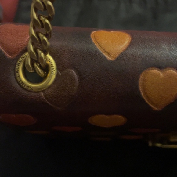 Small Kate YSL Monogram Heart-Embossed Leather Chain Bag - Picture 3 of 6